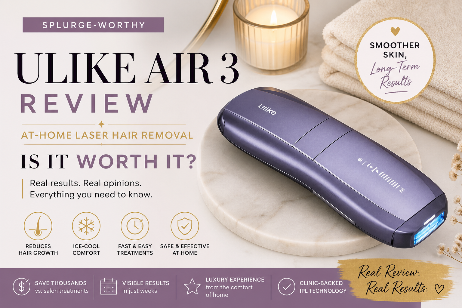 ulike air 3 review at home laser hair removal device smooth skin results IPL hair removal device 2026